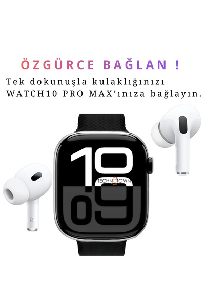 TECHNOTOWN Watch 11 Pro Max Akıllı Saat |ChatGPT |Temassız Ödeme | Mesaj Yanıtlama |Tüm Telefonlarla Uyumlu