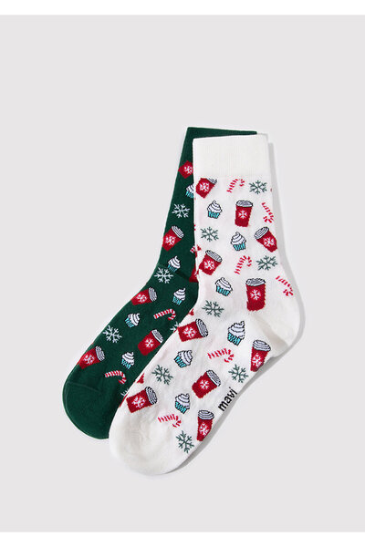 Mavi 2li Yılbaşı Temalı Soket Çorap 0911769-70053