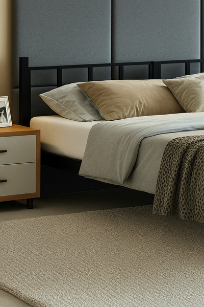 Unimet Titan Çift Kişilik Metal Karyola 160x200 - Siyah