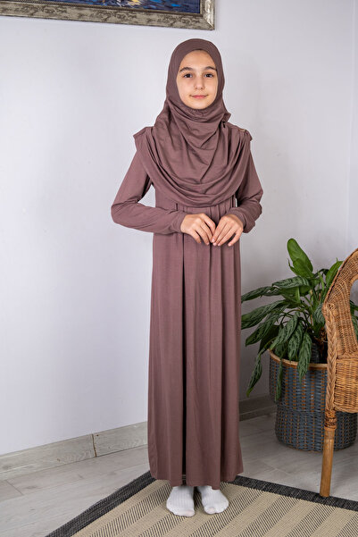 ihvan online Practical One-Piece Children's Prayer Dress with Headscarf 8-12 ...