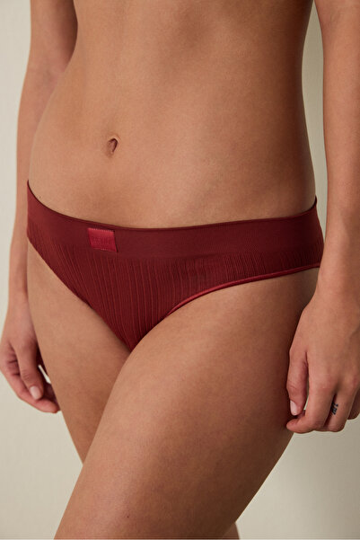 Penti Burgundy Seamless Regular Waist Slip Panties