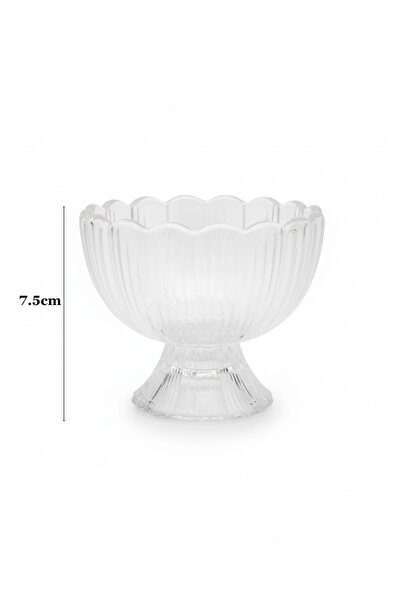 ALQANNAS Yogurt Dessert Glasses, Crystal Glass, 12 pieces, 160 ml each, with Base | Ice cream Cups