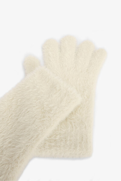 Penti Ecru Flora Soft Textured Gloves