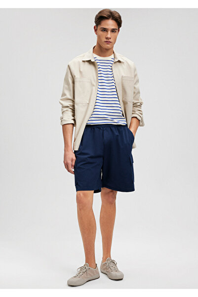 Mavi Lacivert Kargo Şort 0410196-70497