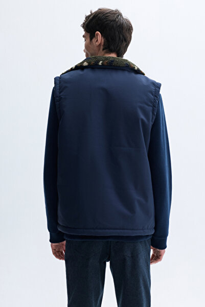 Mudo Stand-Up Collar Jacquard Double-Sided Inflatable Vest