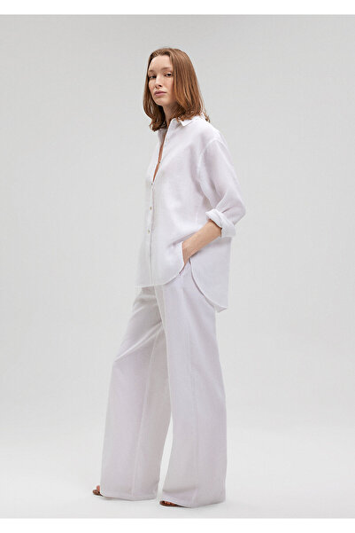 Mavi Cămașă de in alb Lux Touch - Loose Fit 1210747 -620