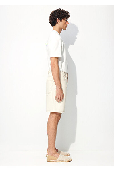 Mavi Houston Street Ekru Jean Şort 0410672-87146