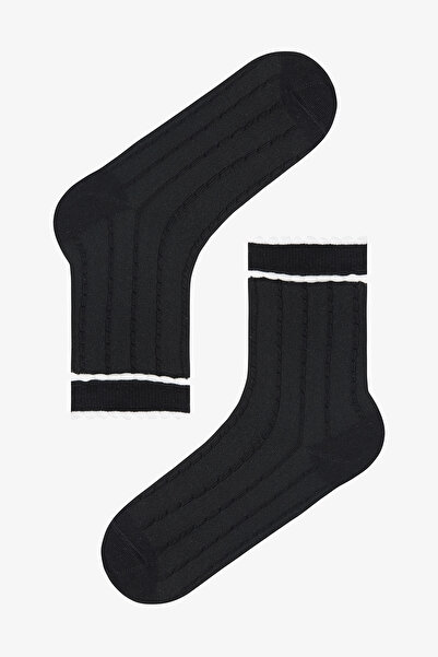 Penti 2 Çift Pamuklu Fırfırlı Soket Çorap