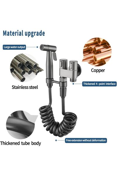 ORIGINAL DEALS Shower Head Adapter for Bidet or Toilet Bowl with Extendable Hose