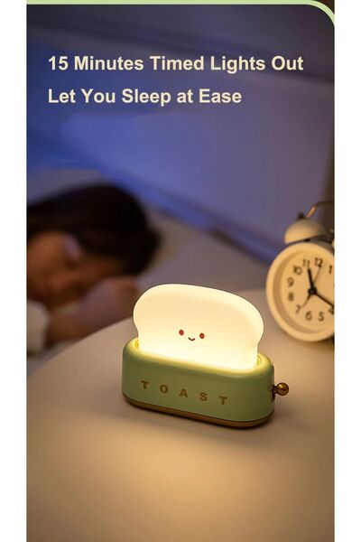 Garanti Makina Tostarık Gece Lambası: Eğlenceli Işıltılar ,Tost Karikatür Gec...