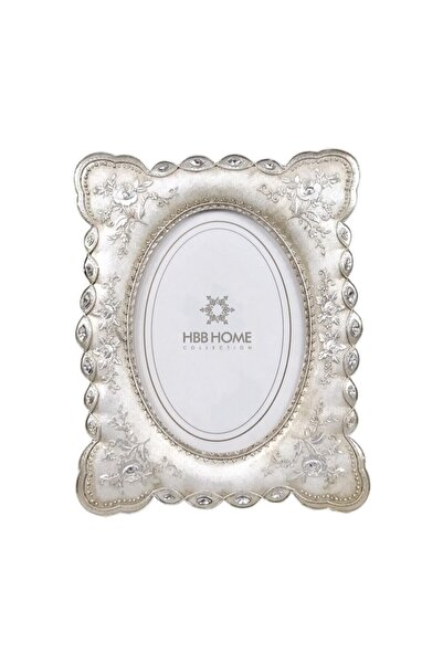 Hbb Home Embroidered Swarovski Stone Silver Photo Frame 13x18 cm