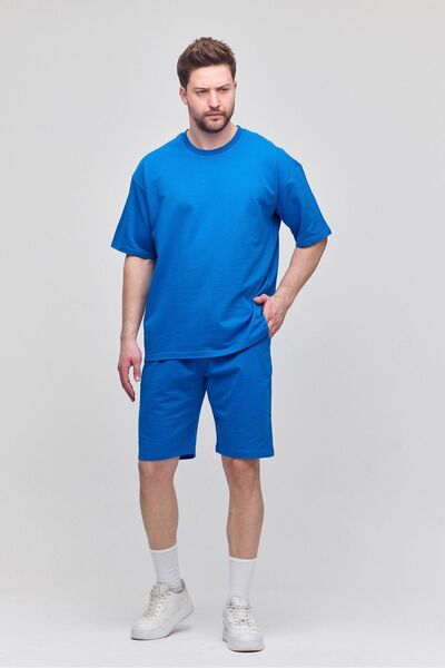 COMBİNE MİCHAİL Мъжки комплект от 2 части, свободна кройка, ежедневен, с текст, без повдигане, саксофон