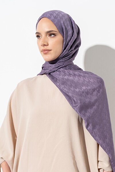 JAWEL Kadın Tesettür Jakarlı Küçük Desen Kazayağı Şal