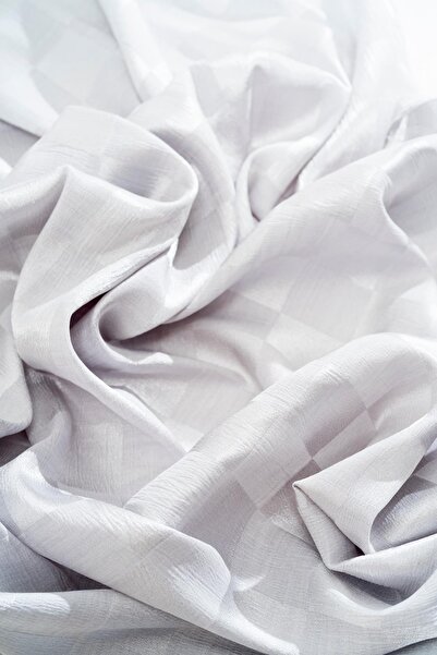 JAWEL Women's Checkerboard Patterned Hijab Jacquard Shawl 185x70 Cm