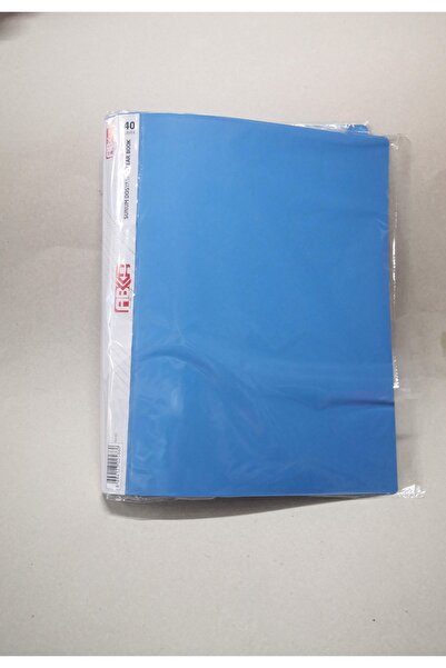 Abka Mavi 40lı Sunum Dosyası Plastik Kapaklı Şeffaf Yapraklı