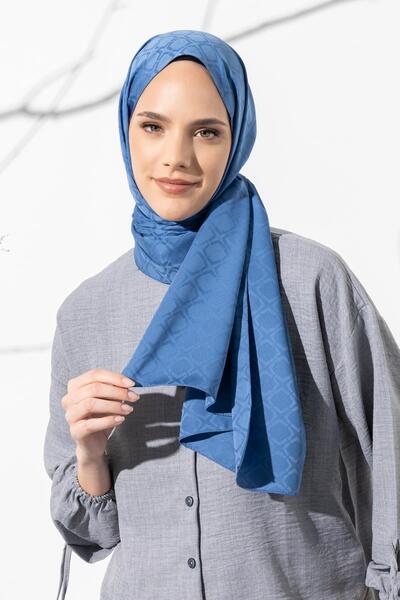 JAWEL Kadın Geometrik Desen Jakarlı Şal