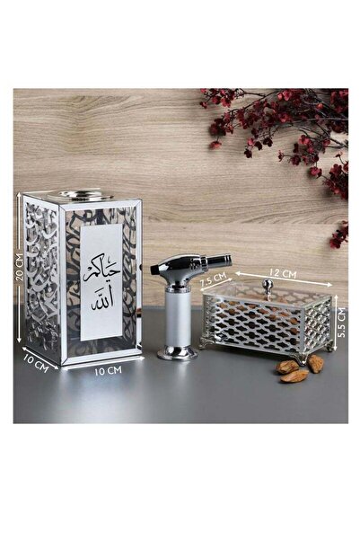 Story of candle An incense burner with a box for storing incense, bearing the phrase "Welcome," along with Maroki oud and a luxury lighter.