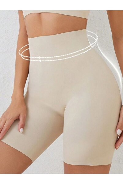 MİSTİRİK Porfy Model Dikişsiz Toparlayıcı Ve Sıkılaştırıcı Lazer Kesim Tayt Kısa Şort Ten Renk