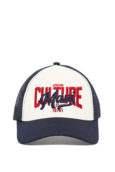 Mavi Logo Baskılı Beyaz Şapka 0911272-70069