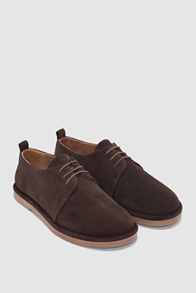 selin shoes Дамски мокасини от велур с връзки и дантела - КАФЯВ ВЕЛУР