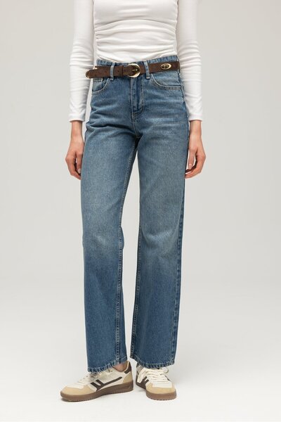 Saade Pantaloni de damă talie înaltă Mary Vintage straight fit Jean