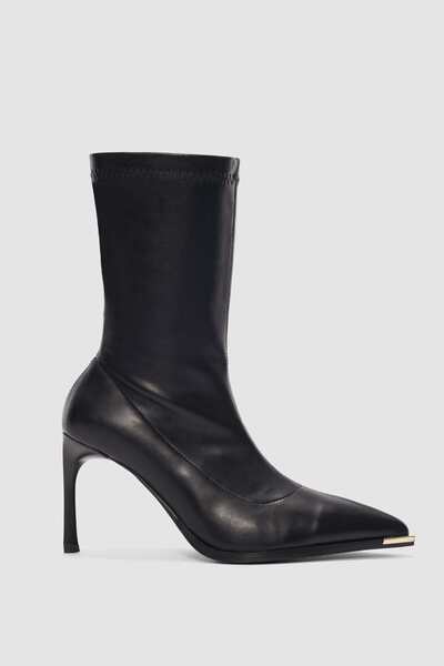 selin shoes Дамски ботуши с остри върхове и тънки токове Aliera - ЧЕРЕН