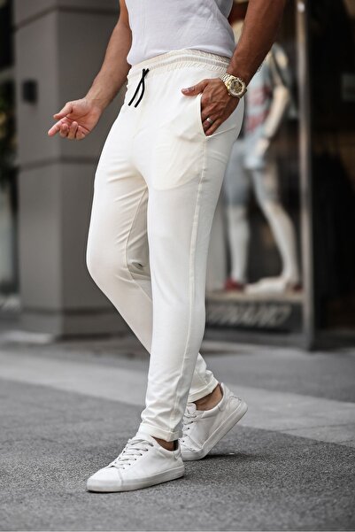 comstar Чоловічі двійні штани з еластичним поясом, вузькі, екрю