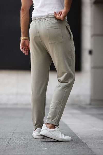 comstar Чоловічі джинси з подвійними штанинами, еластичним поясом і вузькими штанинами, зелені