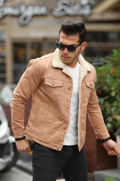 comstar Мъжко дънково яке с кожа