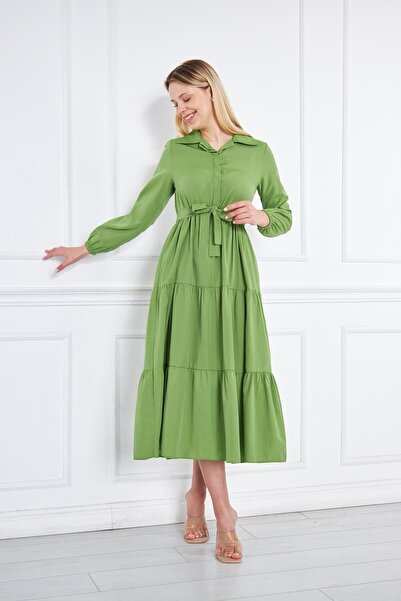 comstar Women's Layered Shirt Collar Dress