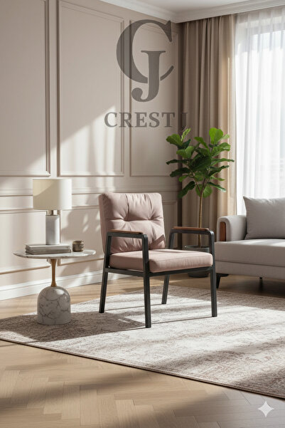 Crestj كرسي مفرد قماش