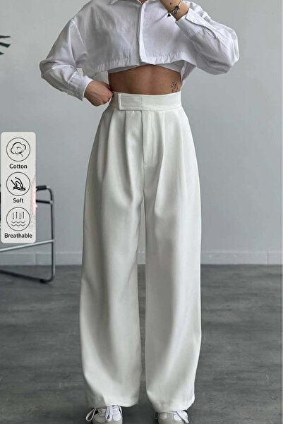 COMBİNE MİCHAİL Жіночі штани палаццо з лайкри на липучках