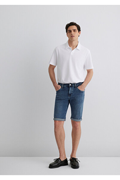 Mavi Nicholas Black Puslu Koyu Jean Şort 0416084465