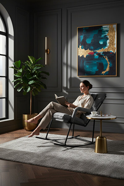 Home Sallanır Sandalye & Dinlenme Koltuğu, Sallanan Sandalye, Yastıklı Tv Kol...