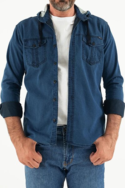 comstar Чоловіча Slim Fit вузька базова куртка з капюшоном Laci Kot Gömlek