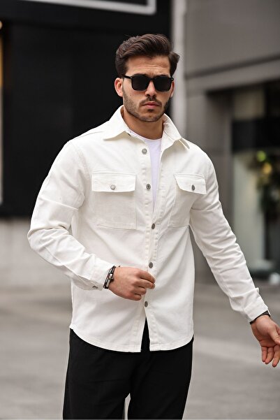 comstar Джинсова сорочка великого розміру з кишенею з клапаном