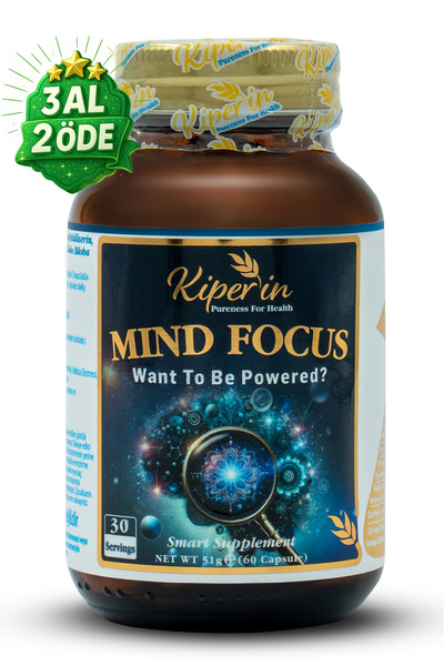 Kiperin Mind Focus Aslan Yelesi Mantarı, Sitikolin, Rhodiola, L-Theanin .. (1440mg) | Akıllı Gıda Takviyesi