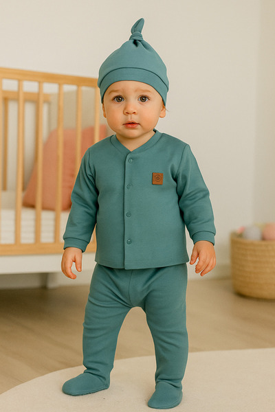 Kidaxi طقم اطفال ولادي انترلوك 3 قطع