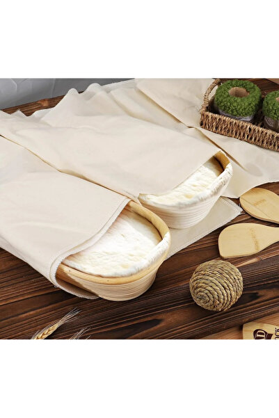 ÇIQRIK HOME Dough Bread Making Cloth 1 Piece Cotton Natural Cloth with Stitched Edges 50 X 70