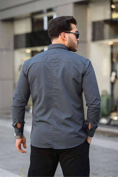 comstar Men's Double Pocket Parachute Fabric Shirt