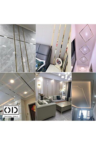 ORIGINAL DEALS Bandă metalică decorativă autoadezivă, oțel inoxidabil nichelat, 500 cm