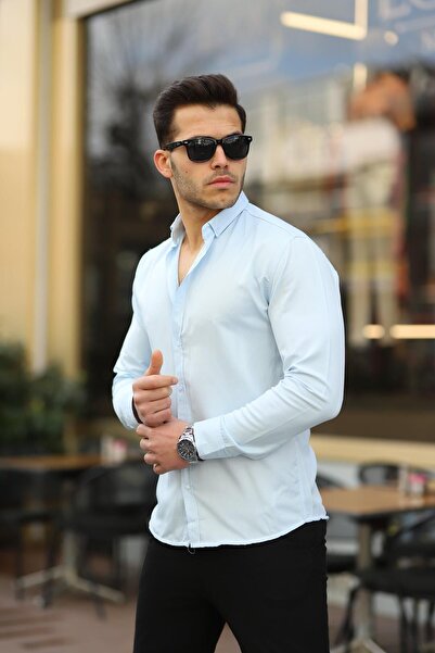 WOWA COMPANY Cămașă Classic Slim Fit pentru bărbați