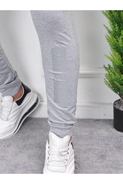 comstar Чоловічі штани з еластичним поясом і принтом, сірі, джоггер