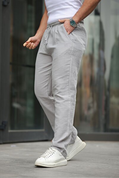 comstar Чоловічі штани з еластичним поясом, сірі, баггі, з широкими штанинами