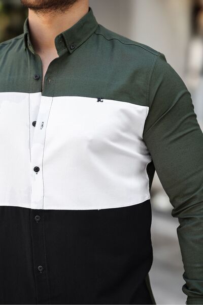 comstar Τριχρωμία Slim Fit Lycra Τζιν πουκάμισο