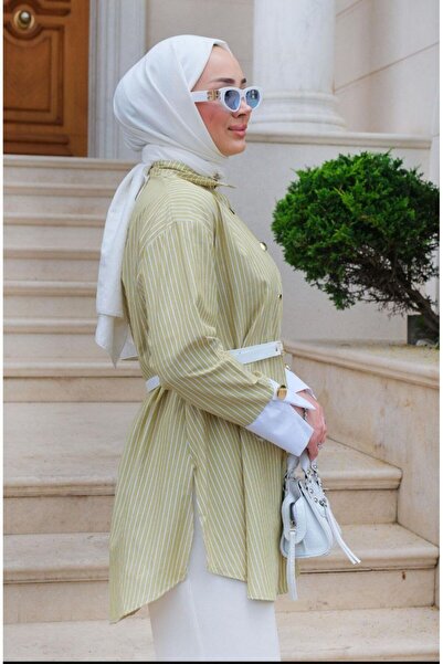 comstar Women's Trendy Tied Stylish Green Tricot Shirt