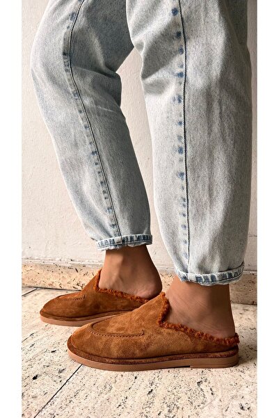 ESSO LA MİA ESSO İçi Kürklü Kadın LOFER TERLİK KIŞLIK HAKİKİ DERİ TABA SÜET