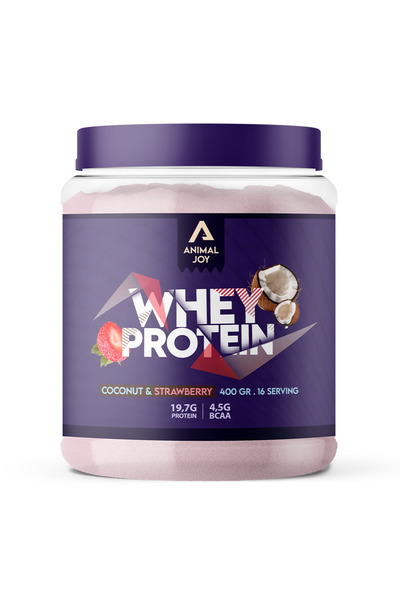 Animal Joy بروتين جوز الهند والفراولة - 400 جرام