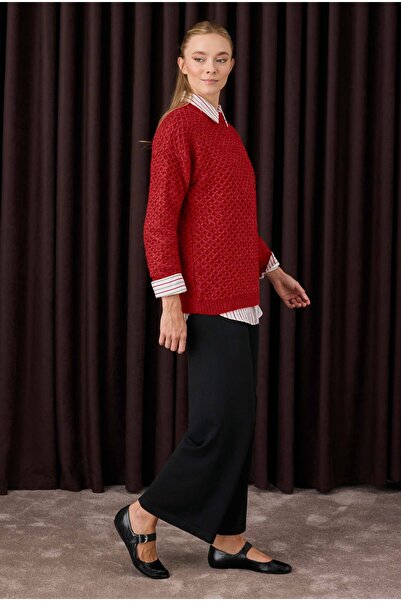 HEQA Μαύρο Πλεκτό Παντελόνι - Ελαστική Μέση