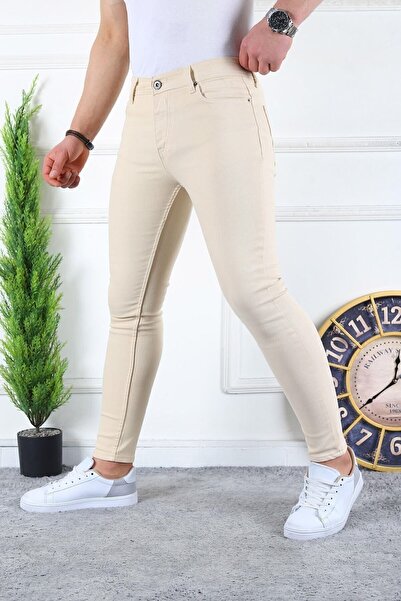 comstar Чоловічі джинси Slim Fit Stretch Denim Cream Джинсові штани з еластичного деніму